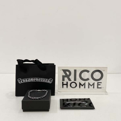 크롬HA츠 이서진 페이퍼체인 팔찌 (순은 s925)