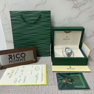 롤*스 데이데이트 아이스블루 바게트다이아 36mm 1:1 최상급 (싱크 99.8%)