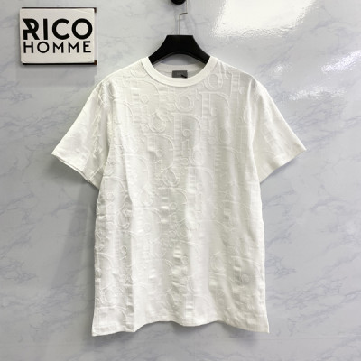 D올 엠보싱 오블리크 자카드 반팔 티셔츠 (1:1 HIGH PREMIUM)