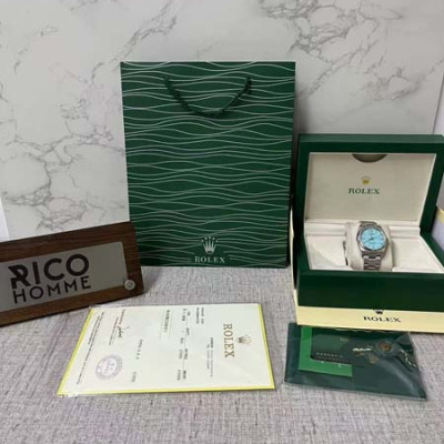 롤*스 오이스터 퍼페츄얼 터콰이즈블루 다이얼 36mm 1:1 최상급 (싱크 99.8%)