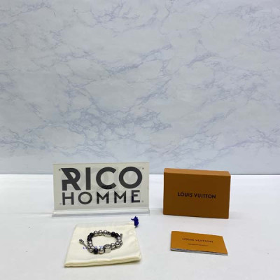 루이B통 MONOGRAM BEADS 블랙원석 팔찌 20cm