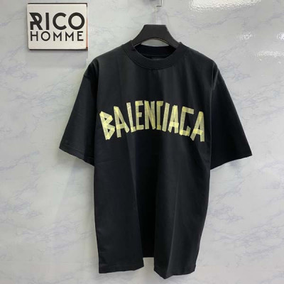 발렌시A가 테이프 레터 반팔 티 (1:1 HIGH PREMIUM)