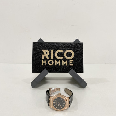 오데*피게 로얄오크 15510 50주년 한정판 핑크골드 흑판 가죽스트랩 41mm 1:1 최상급 (싱크 98.9%)