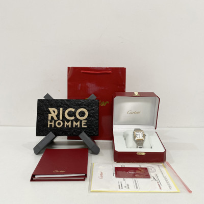 까르*에 산토스 로즈골드 콤비 미디움 41.9mm×35.1mm 1:1 최상급 (싱크 98.6%)