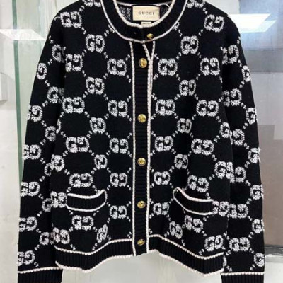 9찌 우먼 GG 부클레 자카드 울 가디건 (1:1 HIGH PREMIUM)