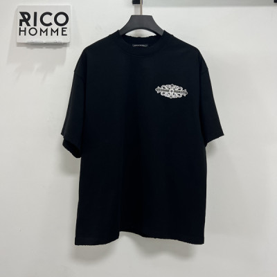 크롬HA츠 플로랄 크로스 반팔 티셔츠 (PREMIUM)