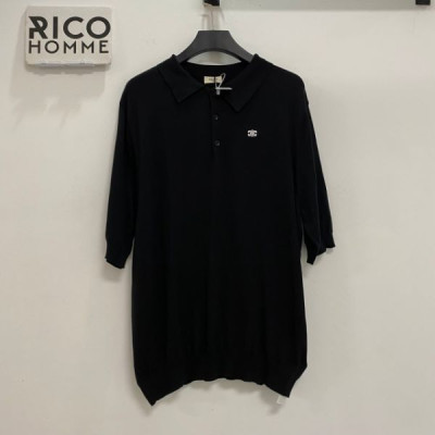 CEL*NE 니트 자수 반팔 폴로 반팔 티셔츠 (PREMIUM)