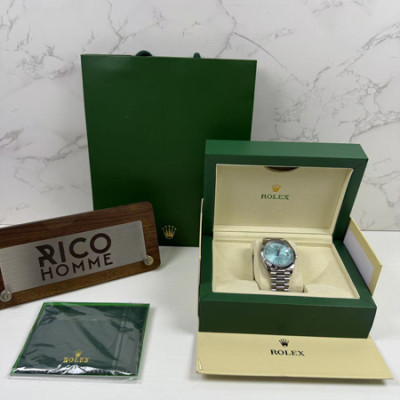 롤*스 데이데이트 아이스블루 인덱스 40mm 1:1 최상급 (싱크 99.8%)