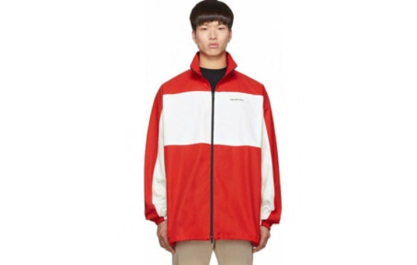발렌시A가 레드&화이트 집업 자켓 (PREMIUM)