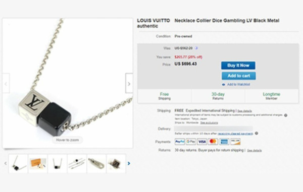 루이B통 겜블링 다이스 목걸이