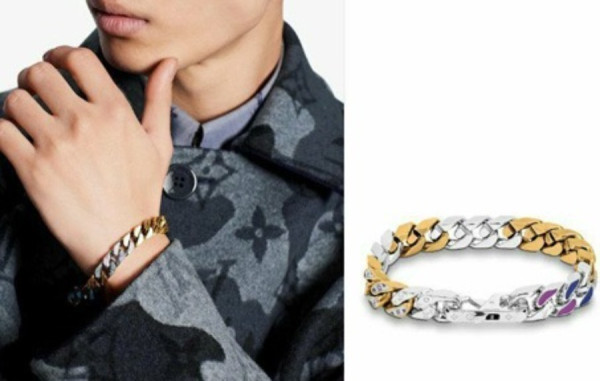 루이B통 체인링크 패치 팔찌