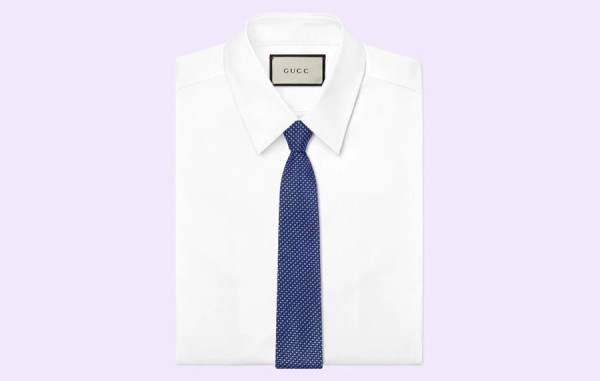 9찌 23SS 인터로킹 G 사선로고 자카드 실크 넥타이 (HIGH QUALITY)