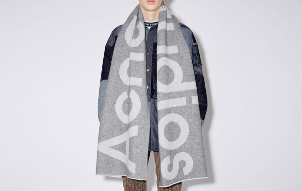 ACN 로고 자카드 울 스카프 (PREMIUM)