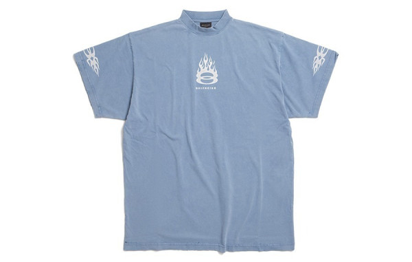 발렌시A가 버닝 유니티 오버사이즈 반팔 티셔츠 (PREMIUM)