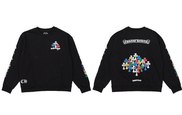 크롬HA츠 멀티 컬러 크로스 맨투맨 티셔츠 (HIGH QUALITY)