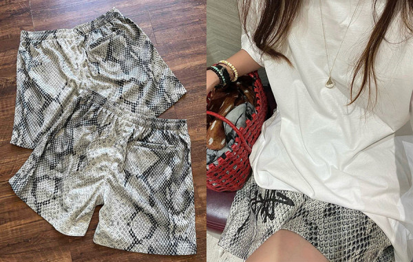 S투시 메쉬 스네이크 본 쇼츠 팬츠 (HIGH QUALITY)