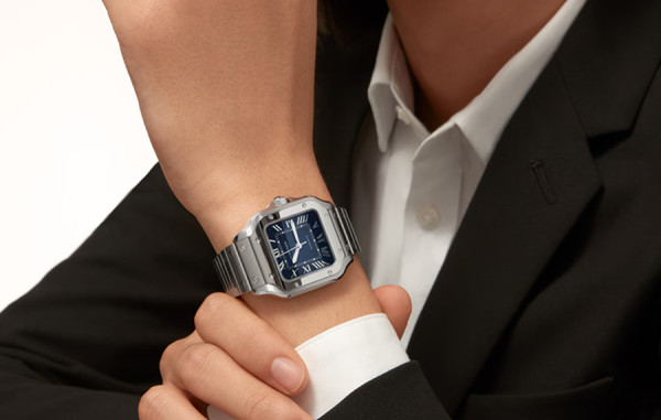 까르*에 산토스 블루그라데이션 미디움 41.9mm×35.1mm 1:1 최상급 (싱크 98.6%)