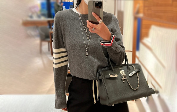 톰*라운 울 4-바 풀오버 맨투맨 티셔츠 (PREMIUM)