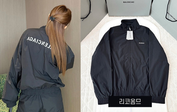 발렌시A가 백 로고 윈드브레이커 자켓 (1:1 HIGH PREMIUM)