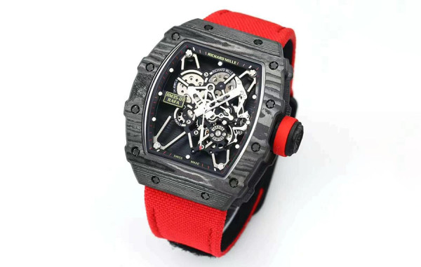 리차*밀 RM35-01 라파엘 나달 NTPT 카본(블랙) 레드 나일론스트랩 42mm×50mm 1:1 최상급 (싱크 99.8%)