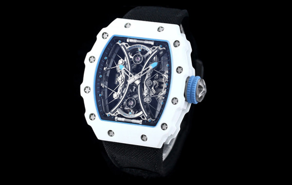 리차*밀 RM53-01 파블로 맥 도너우 TPT 카본(화이트) 블랙 나일론스트랩 42.5mm×50.5mm 1:1 최상급 (싱크 99.8%)