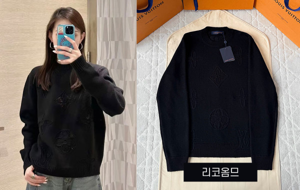 루이B통 LV 모노그램 엠벨리시드 니트 스웨터 (1:1 HIGH PREMIUM)