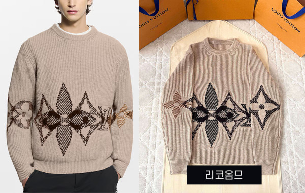 남녀공용 루이B통 LV 인따르시아 플라워 울 니트 스웨터 (1:1 HIGH PREMIUM)