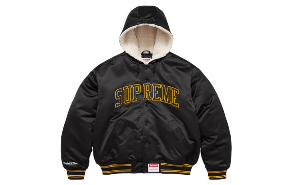 슈프림 X 미첼 & 네스 라인드 후드 세틴 바시티 자켓 (PREMIUM)
