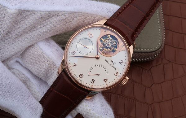 IW* 포르투기저 투르비용 미스테르 흰판 로즈골드 레더스트랩 44mm 1:1 최상급 (싱크 97.6%)