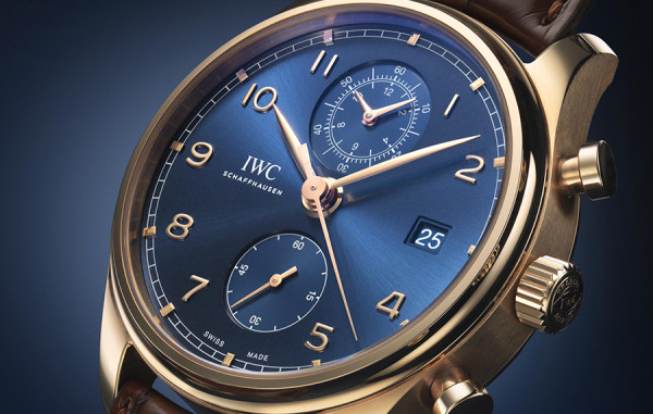 IW* 포르투기저 크로노그래프 클래식 청판(부커러 에디션) 로즈골드 레더스트랩 42mm 1:1 최상급 (싱크 98.6%)