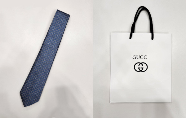 9찌 GG 슬림 실크 넥타이 (HIGH QUALITY)