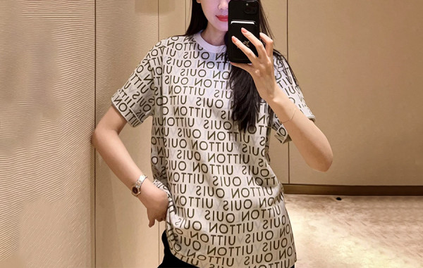 루이B통 LV 메이즈 자카드 시그니처 반팔 티셔츠 (PREMIUM)