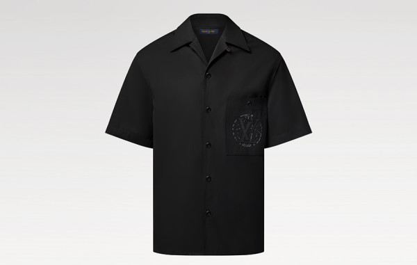 루이B통 엠브로이더드 스팽글 반팔 셔츠 (PREMIUM)