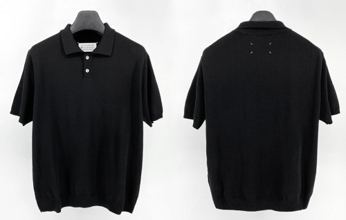 마르지L라 카라 니트 반팔 티셔츠